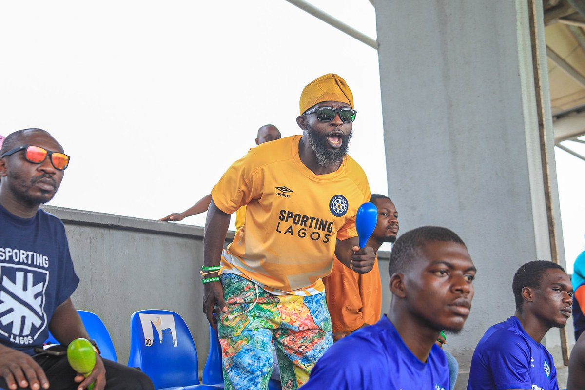 SportingLagos's tweet photo. The stands were alive today 🕺🏿.
See how much the performance meant to our fans 🥹😅.
#NPFL24 #SundayswithSporting https://t.co/pSHC1wl93x