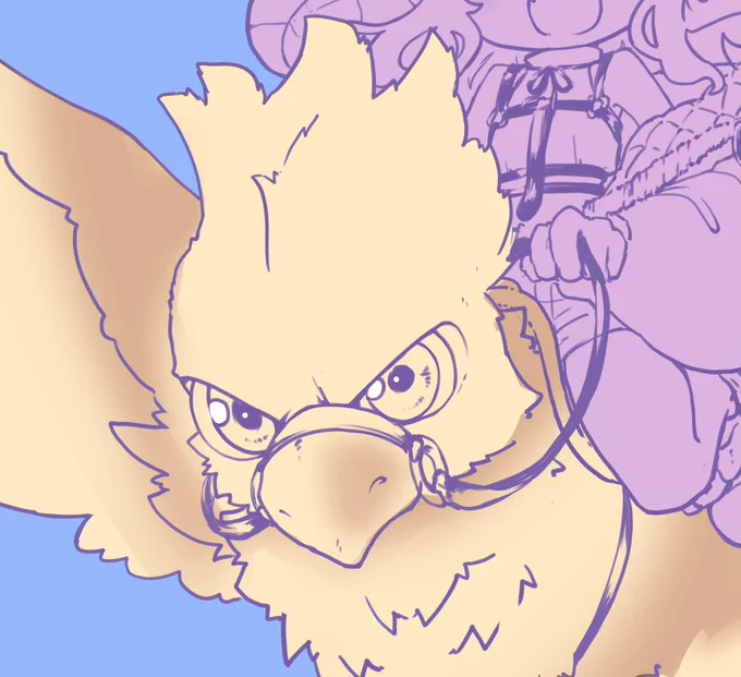 おかしい、ARK見ながら描いてたのになんかすっごいチョコボだコレ 