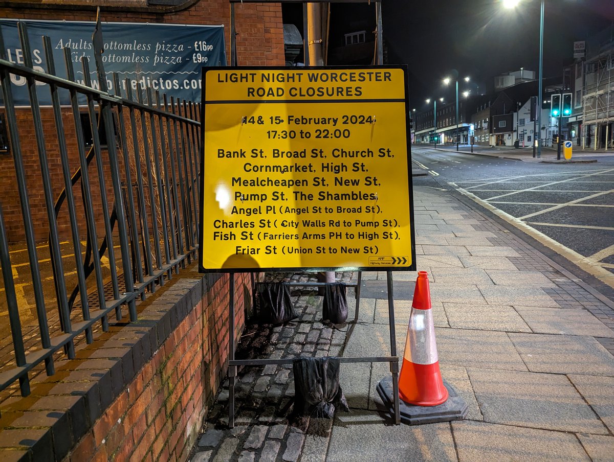 ArfHighway's tweet photo. Our first event of 2024; Light Night Worcester. It was a pleasure to be appointed as the event traffic management contactor for this hugely popular event again and it was great to work alongside familiar, as well as new, event partners too. https://t.co/TlX8o47Mx2