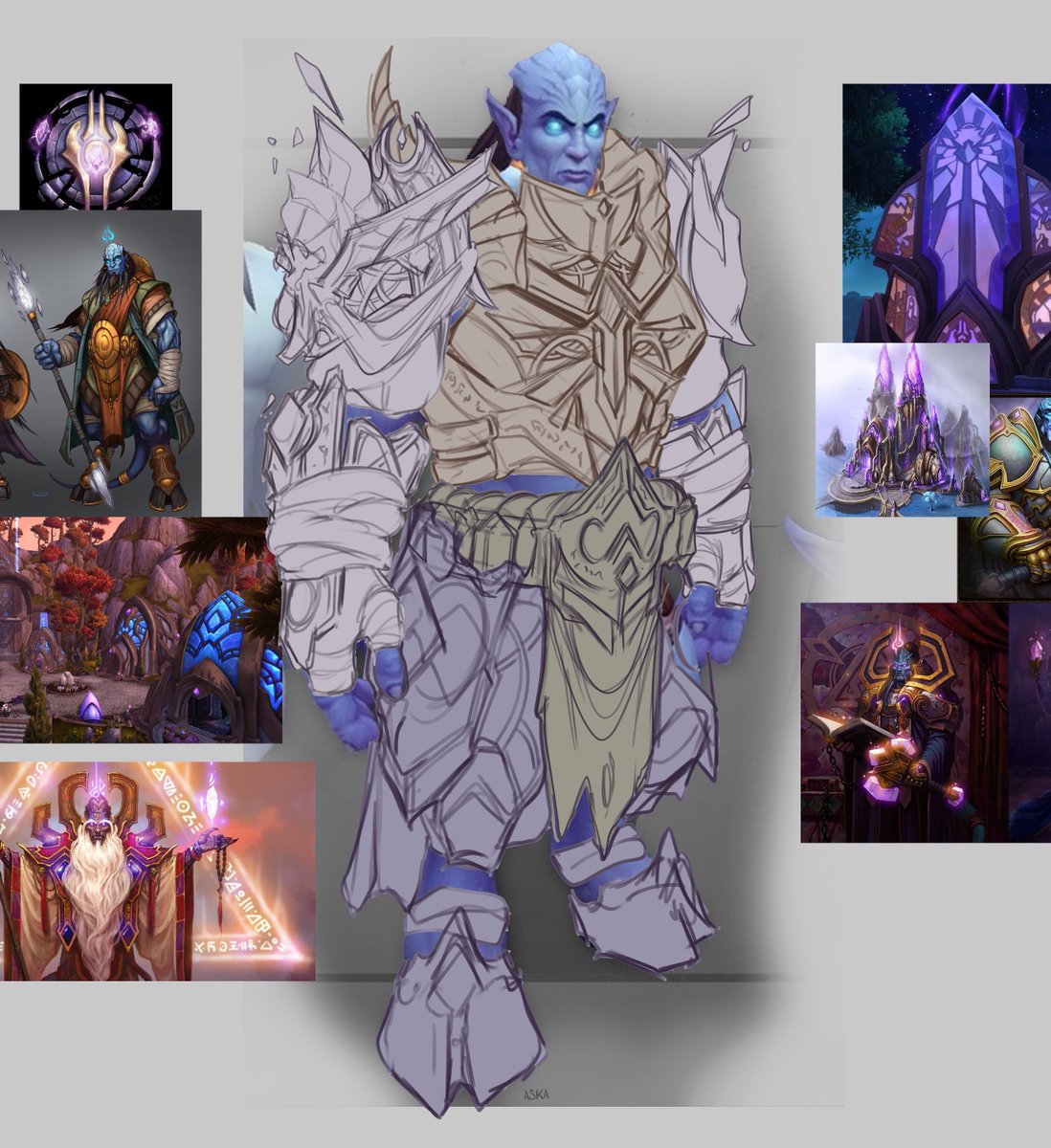 mathptr1's tweet photo. I know they already made one but i wanted to work on a Draenei Heritage Armor because i was curious about how i would make one #worldofwarcraft #Dragonflight #warcraftart  (work in progress) https://t.co/aMHKDinpyT