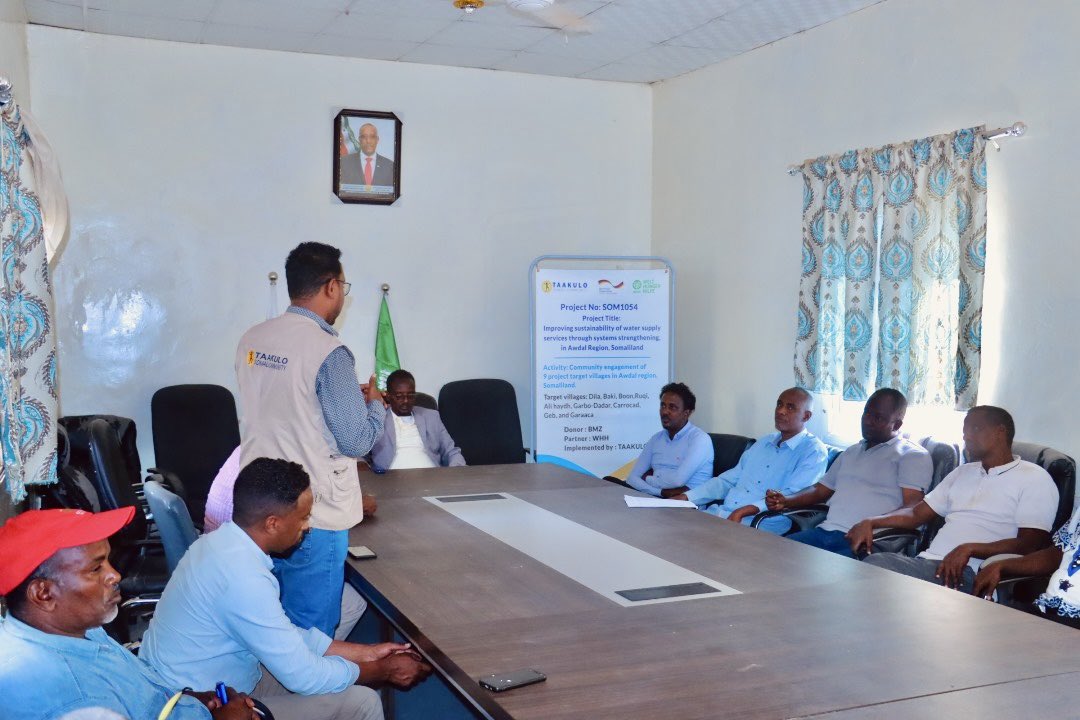 TaakuloSomali's tweet photo. As the sustainability of existing water sources remain real life challenge in Somaliland, we are launching new innovative solution to emplace a lasting sustainability in water services delivery in rural villages in Awdal with the funding support of @BMZ through @Welthungerhilfe https://t.co/z4V4H6jlx2