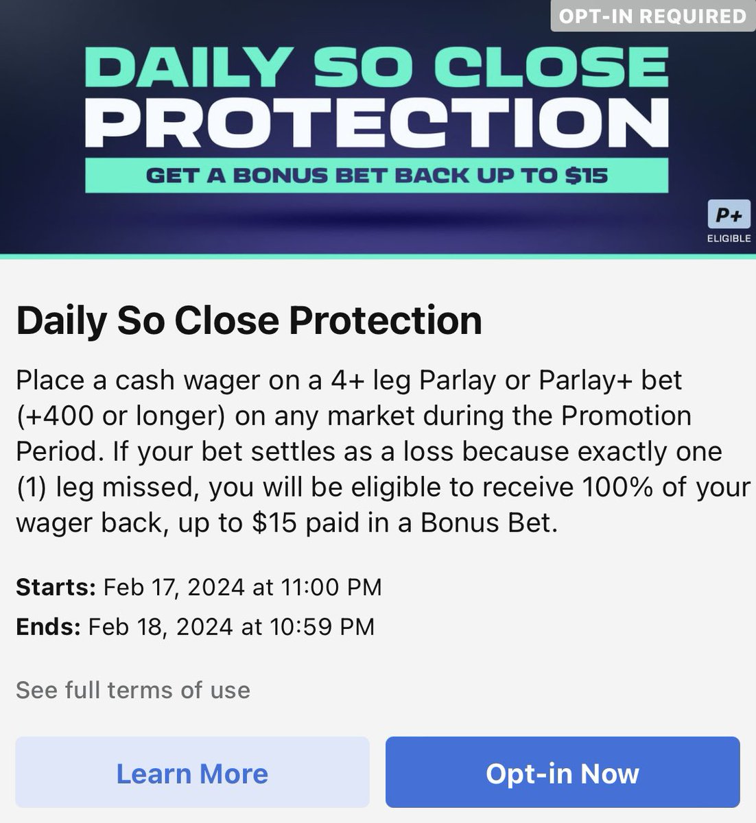 Promos319's tweet image. ESPN Daily So Close Protection promo 💰
Opt in & make sure this stays above +400 🔥