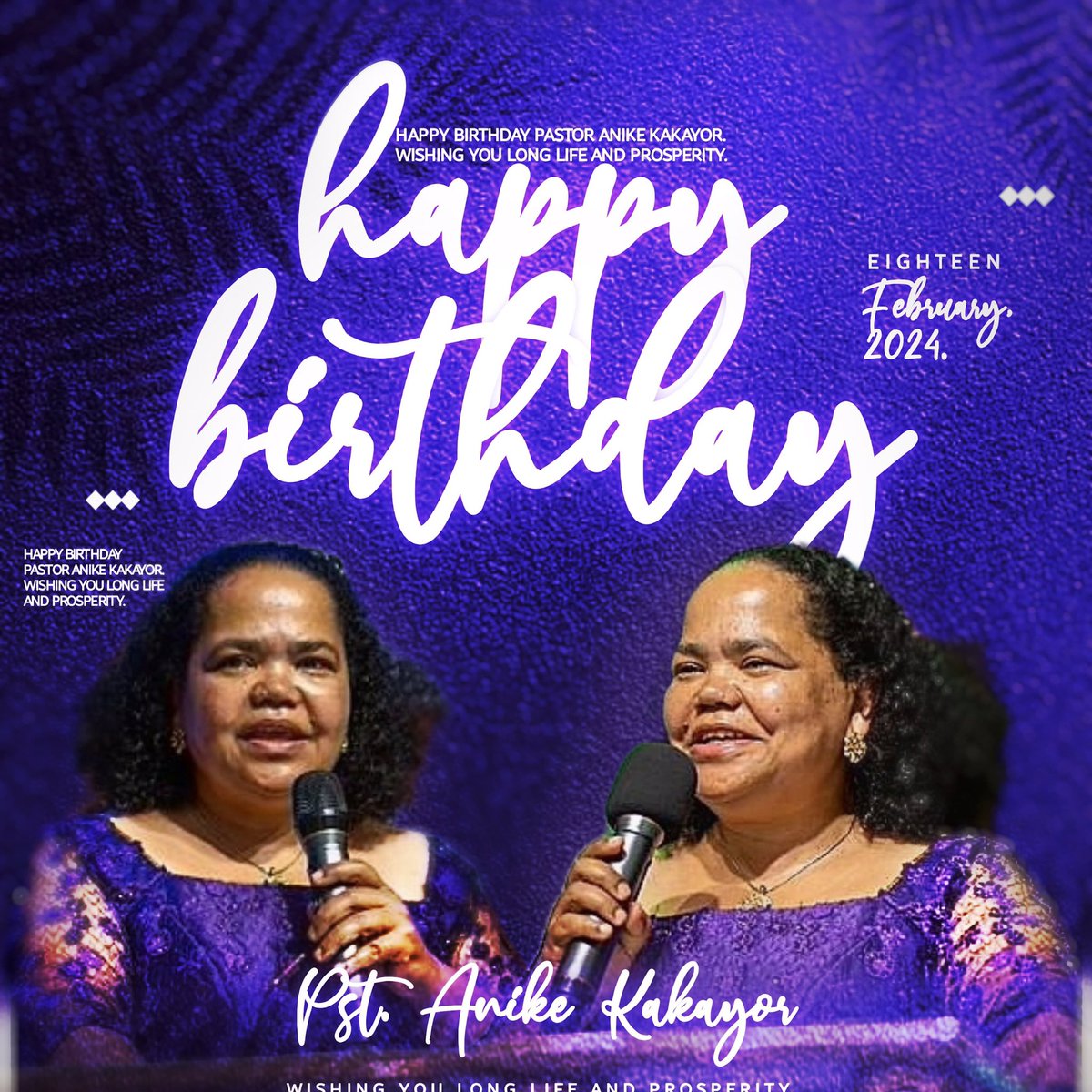 wlbc_phcity's tweet photo. Special Birthday Blessing to Pastor Anike Kakayor🪴

The Lord Bless you mum and grant you more fruitful years ahead🕊❤️ https://t.co/vUE7FrGMpO