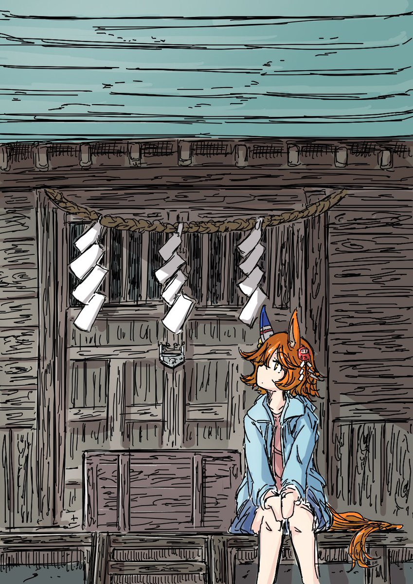 ウマ娘「神社のフクちゃん#ウマ娘 #マチカネフクキタル 」|八鳥のイラスト