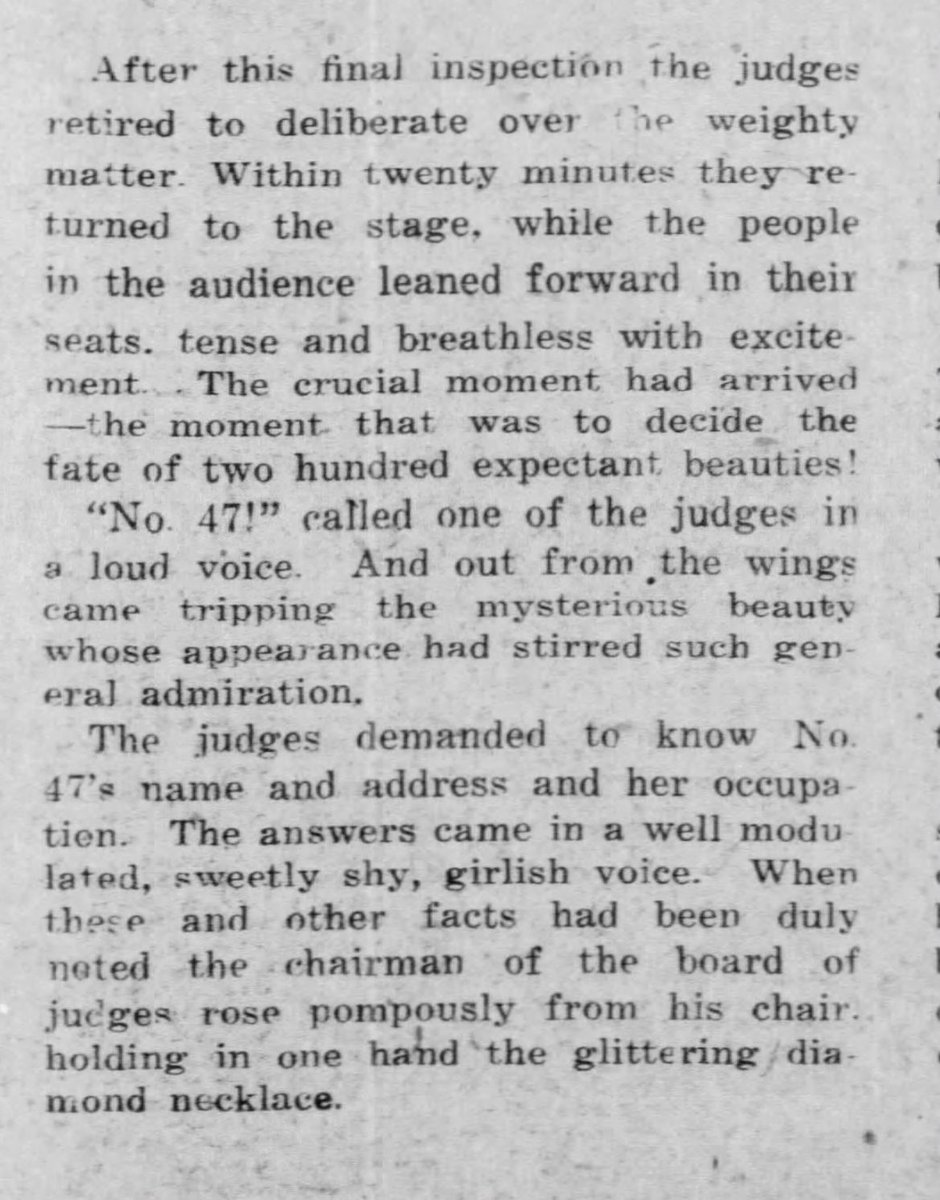 100YearsAgoLive's tweet photo. Scandal erupts in Paris as a man almost wins the Moulin Rouge beauty contest.

The contestant, who was described as “dainty, queenly, sweetly shy, and girlish,” was about to be selected as winner when he sneezed so hard that nobody could mistake his manhood. https://t.co/ETB2S9LVKH