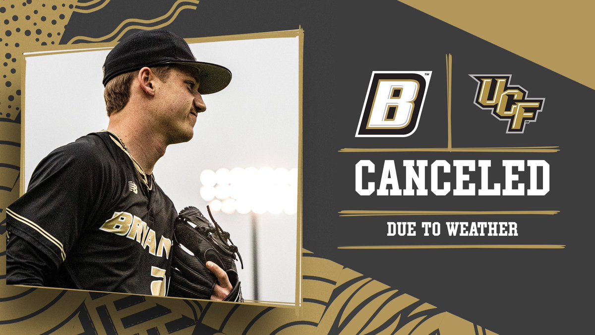 Mother Nature takes the weekend series, 2-1. 

Our final two games with UCF have been canceled due to inclement weather.

We're back in action next Friday at George Washington.