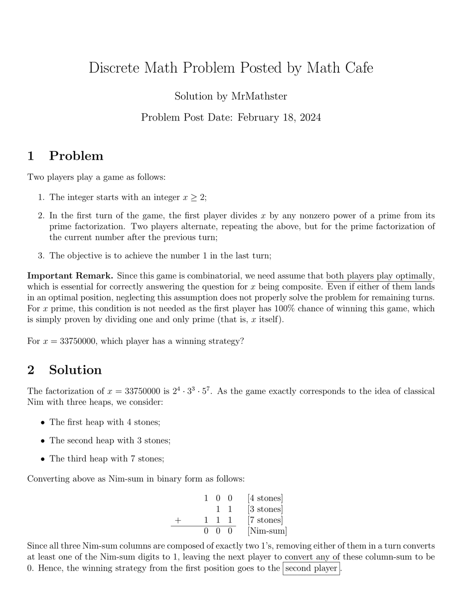 MMathster's tweet photo. @Riazi_Cafe_en #mathematics #puzzled #combinatorics #discretemaths #組合數學 #組合せ数学 #조합론 #離散數學 #離散数学 #이산수학 #matemáticas #Mathematik #수학 #数学 #數學
Clarification is included in the puzzle to ensure more lucid interpretation because of logic instilled in mathematics. https://t.co/sKJgG2diOD