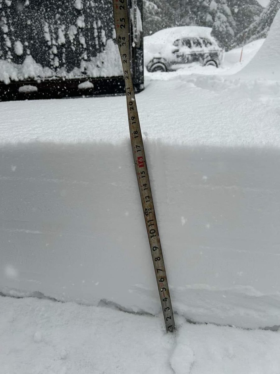 IWeatherON's tweet photo. #ONStorm #ONwx We're getting many reports of significant snow accumulation from the lake effect bands currently in play. 

Katie from Dunchurch (which is northeast of Parry Sound), checked in  with over 17 inches (43 cms) since approximately 9 p.m. last night.

What's going on at your location.

-Patricia

Photo via Ontario Storm Reports 

https://t.co/y91TsSioW5