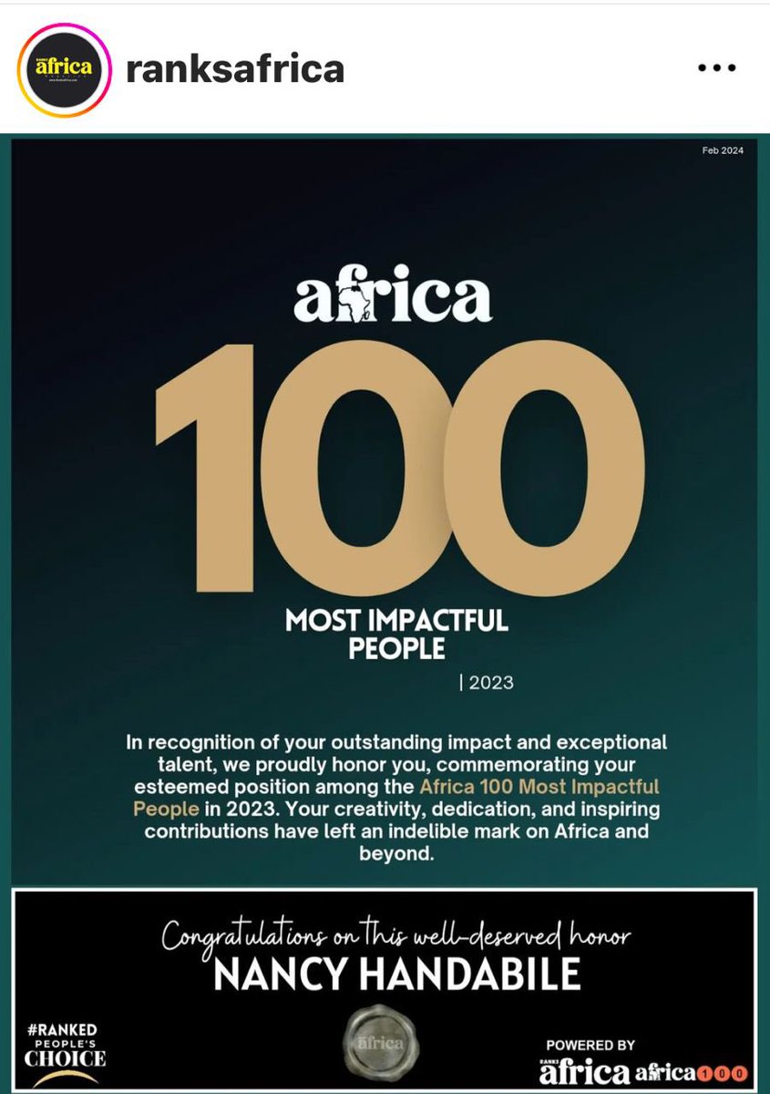 arushapot's tweet photo. @RanksAfrica named me one of the 100 most impactful Africans in 2023. l looked at the lineup on that list & wow 🥺. l am honoured & inspired.
#ZambiaKuchalo #Africa100 https://t.co/G6tryfqajr