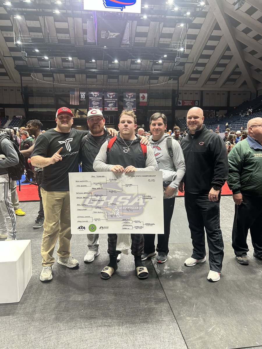 First State Champ in school history! So proud of you <a href="/JojoShuman/">Jojo Shuman</a>! Go Cavs🔴⚫️⚪️⚔️

<a href="/GeorgiaGrappler/">Georgia Grappler</a> <a href="/SeWrestle/">SEWrestle</a>