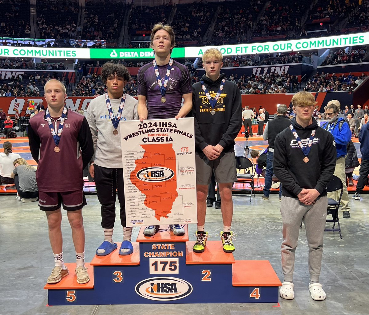 Red Bud High School’s first Boys’ State Medalist…175 pound weight class 5th place…Ty Carter!!  #redbud132 <a href="/TheBUDAthletics/">Red Bud Athletics</a> <a href="/cartertyrus9/">Ty</a>