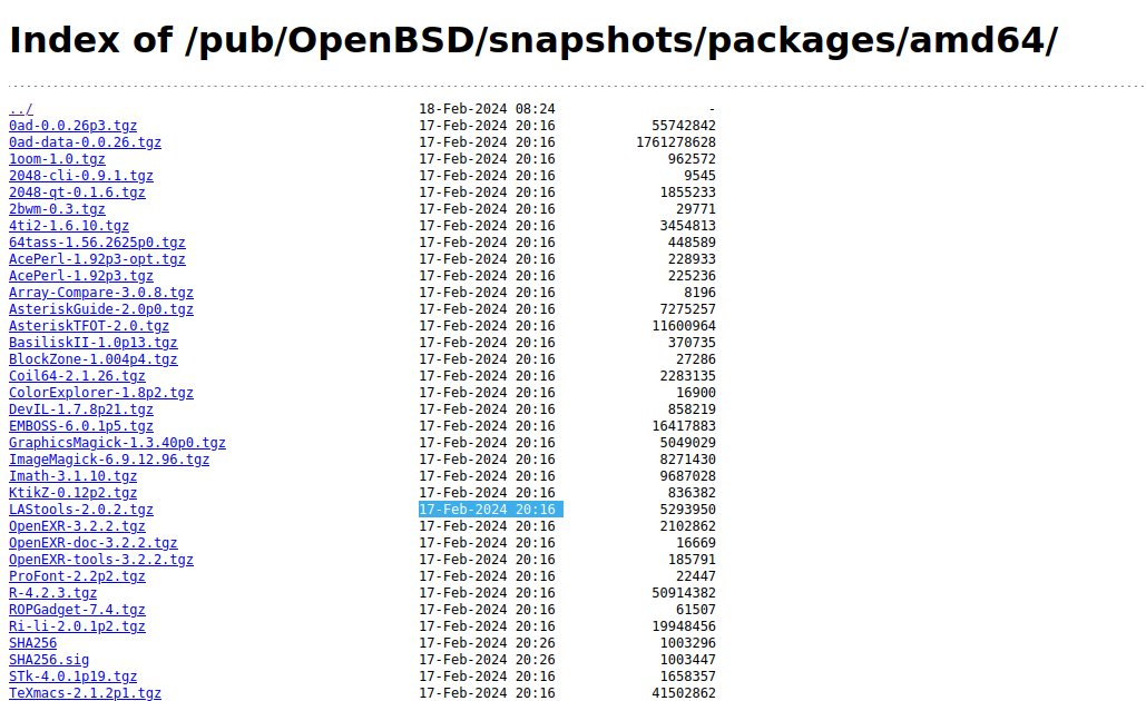 sizeofvoid's tweet image. #OpenBSD amd64 packages from 17-Feb-2024 are dangerous if you use #KDE/#Qt5. They are incomplete and thus cause problems. Wait for the next before you upgrade! Your are safe when you see qtwebengine-5.15.16p0. &gt;&gt; p0 &lt;&lt;.