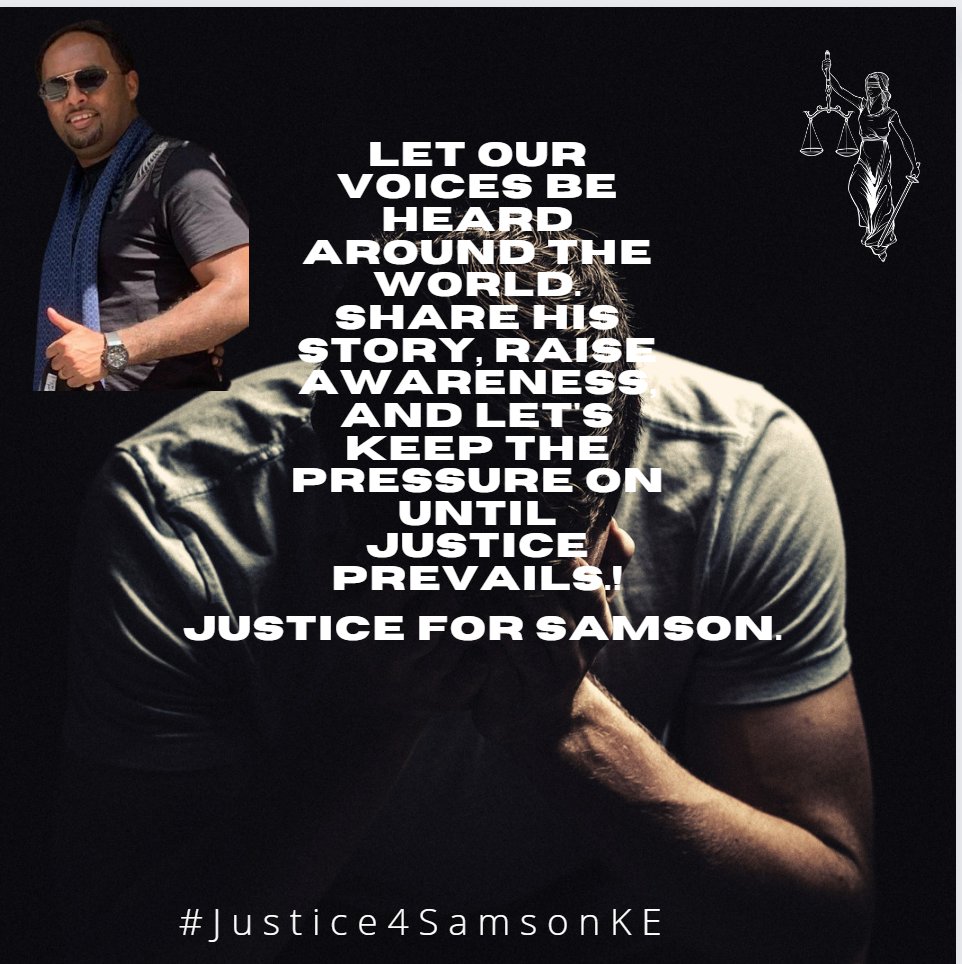 Two years+ without resolution is a grave injustice. <a href="/WilliamsRuto/">William Samoei Ruto, PhD</a>, can you at least resolve Samson Teklemichael case. His family and the world await justice.
#Justice4SamsonKE
<a href="/DemekeHasen/">Demeke Mekonnen Hassen🇪🇹</a>
<a href="/mfaethiopia/">The Ministry of Foreign Affairs of Ethiopia 🇪🇹</a>
<a href="/InteriorKE/">Ministry of Interior | Kenya</a>
<a href="/DCI_Kenya/">DCI KENYA</a>
<a href="/WMutunga/">Dr Willy M Mutunga, Chief Justice, Kenya (2011-16)</a> 
<a href="/NPSOfficial_KE/">National Police Service-Kenya</a>