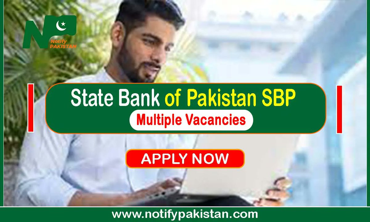State Bank of Pakistan SBP Jobs 2024
Vacancies: Multiple
Apply Now: notifypakistan.com/sbp-jobs/

#SBPJobs
#PakistanJobs
#BankingCareers
#FinanceJobs
#GovernmentJobsPakistan
#CareerOpportunities #SBPOpenings2024
#StateBankCareers
#CentralBankJobs
#PakistanFinance #SBPJobs2024 #SBP