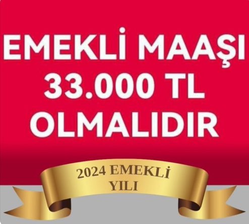 Emekli Güncelledi

En düşük Emekli Maaşı 33 Bin TL olmalı
Bu kadar vurdum duymazlığa karşı bu olur ancak
Zaten bir sürü de zam Geldi herşeye, 33 Bin ancak kurtarır.

Ve ne de olsa EMEKLİLER Yılı bu YIL 

#YiyenKalktıEmekliyeKaldı