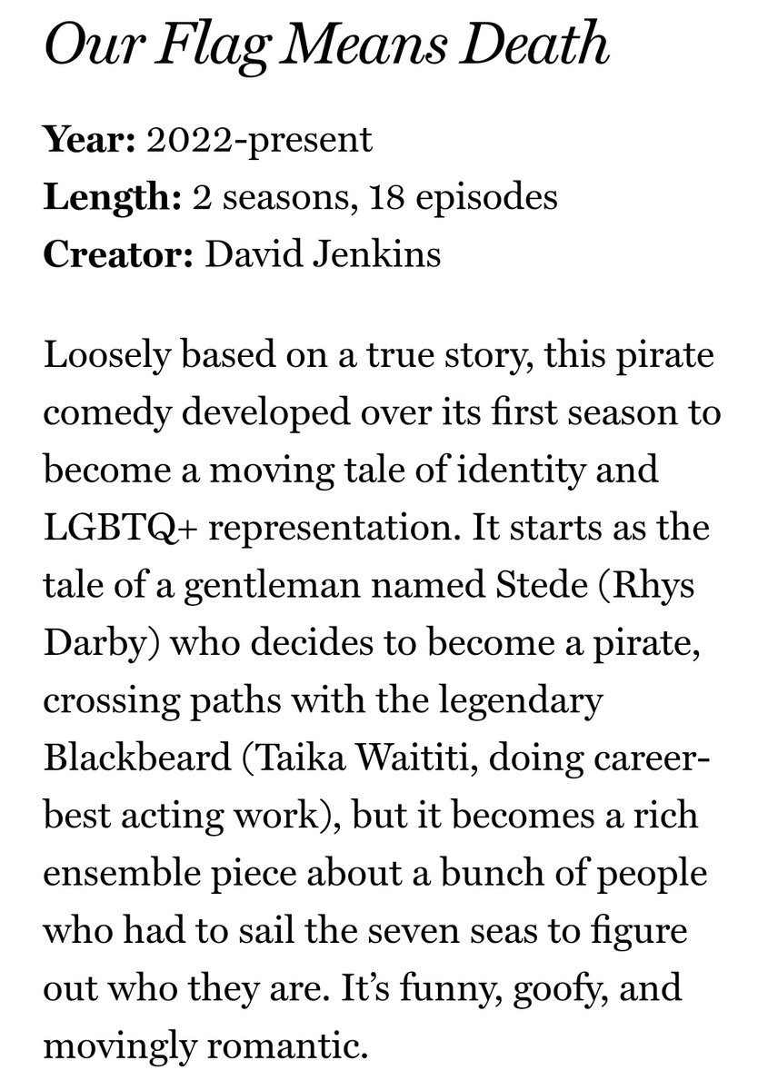 Hey <a href="/AppleTV/">Apple TV</a>, one of the 30 best shows on Max is up for grabs! Make your move before someone else flicks this prime piece of content away from you... 
#SaveOFMD #AdoptOurCrew 
The 30 Best TV Shows on Max (Formerly HBO Max): Feb. 2024 vulture.com/article/best-t…