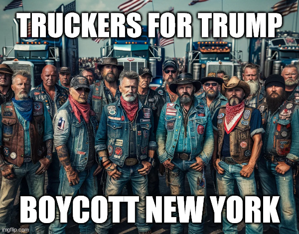 LivePDDave1's tweet photo. I support #TruckersForTrump telling NYC to 🖕 off. You? https://t.co/PNSFfVbDi0