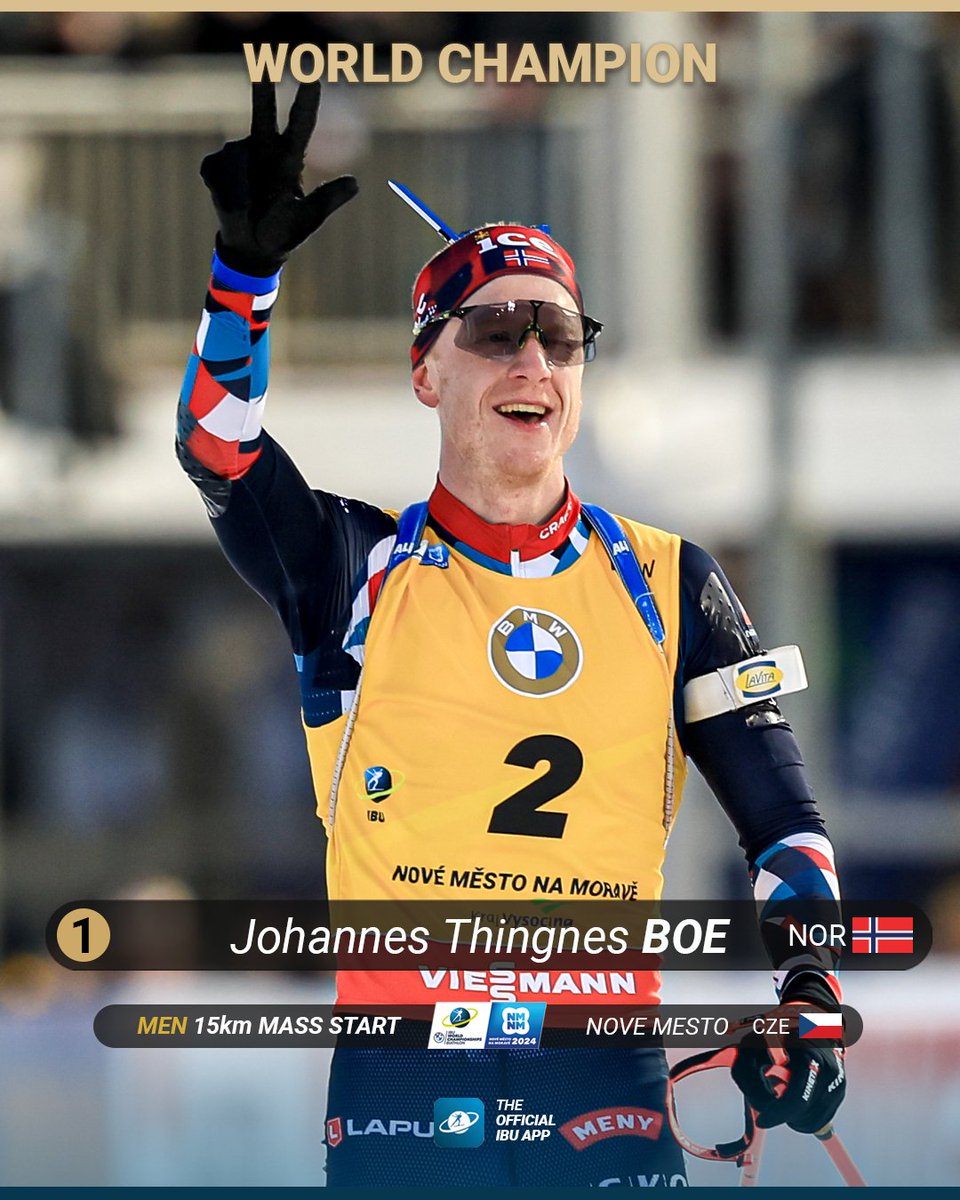 20 GOLD MEDALS! 💥

Johannes Thingnes Boe goes back-to-back World Championships, winning a medal in every competition! 

📷 Manzoni/IBU #biathlon #NMNM24