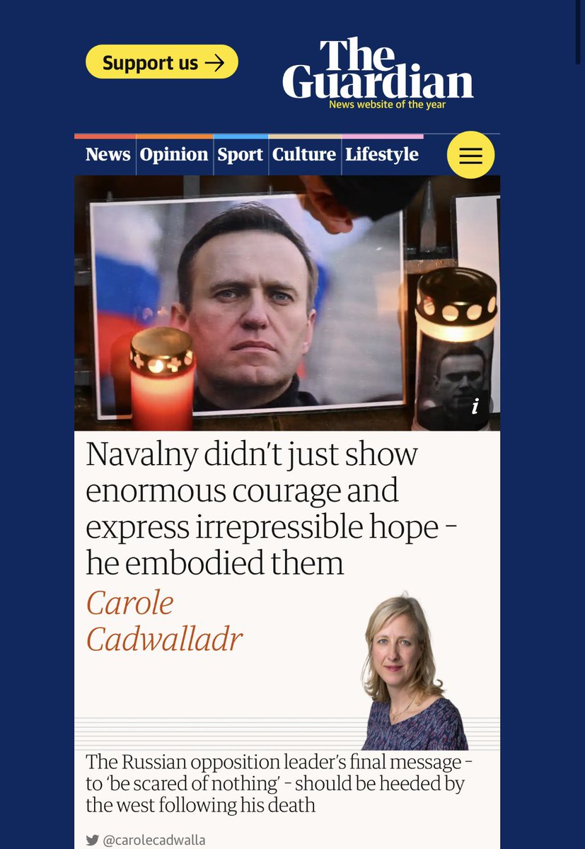 “We have to remember what he said in the movie,” says Dzyadko. “It is the end of an era. At the same time, this new era should be the beginning.” But he can’t answer the question of who could replace him. “I don’t know. There’s no one. We have to find the Navalny in ourselves”