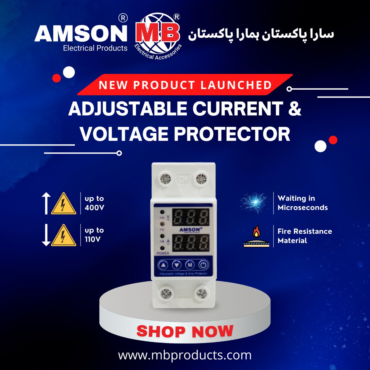 amson_electric's tweet image. Protect Your Electronics with AMSON&apos;s Adjustable Current &amp;amp; Voltage Protector!
.
#VoltageProtector #PowerProtection #TechInnovation