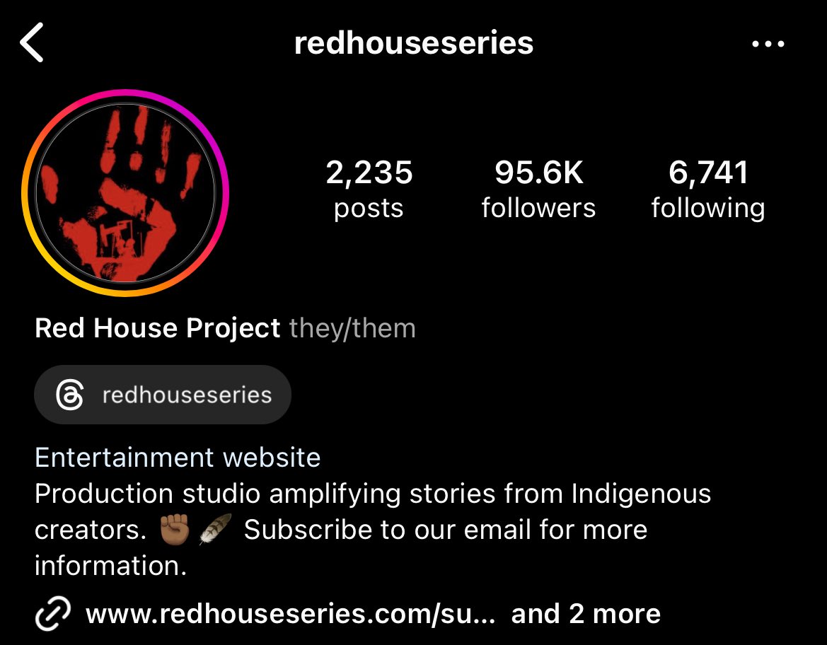 Not to bring up old stuff but as Red House gets close to 100k on Instagram, I wanna talk about the issues that Native women and former team members (including myself) had regarding this project 🧵 (1/?)