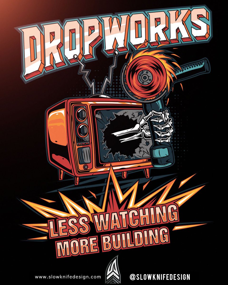 slowknifedesign's tweet image. Unusual brief design from the awesome guys at @dropworkscustoms commissioned by @jack_dropworks 
✖️
The overall piece was well executed with the rusted tones which in my opinion gives this a “build vibe” representing the Brand very well. 
✖️
#dropworks #custombuild #carbuild #art