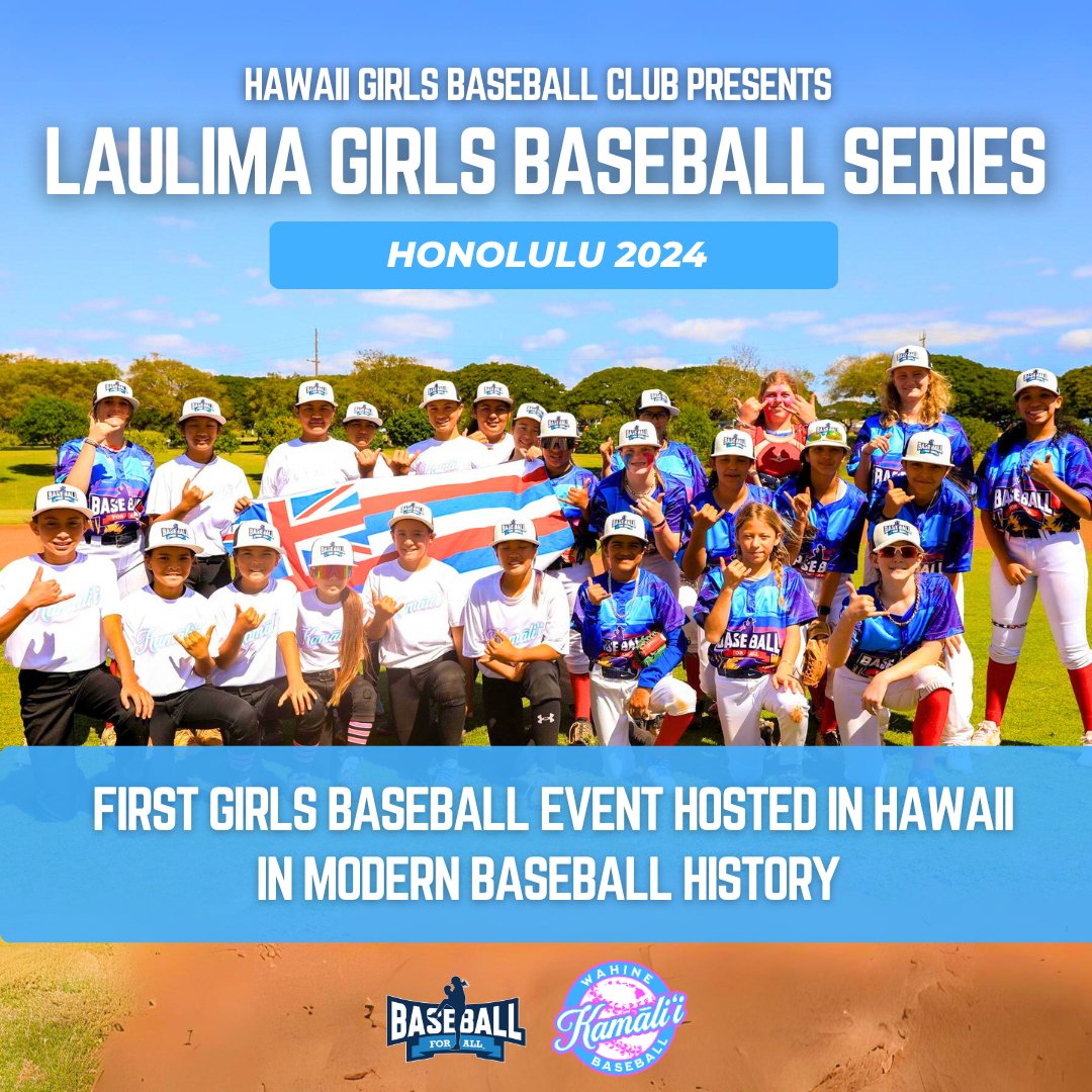 READY TO GROW THE GAME & MAKE HISTORY Girls in baseball from 14 mainland states are playing a weekend full of friendly games against teams from HI in first-of-its-kind event in Honolulu, aimed at helping to support the growth of girls baseball on the island #futureofbaseball