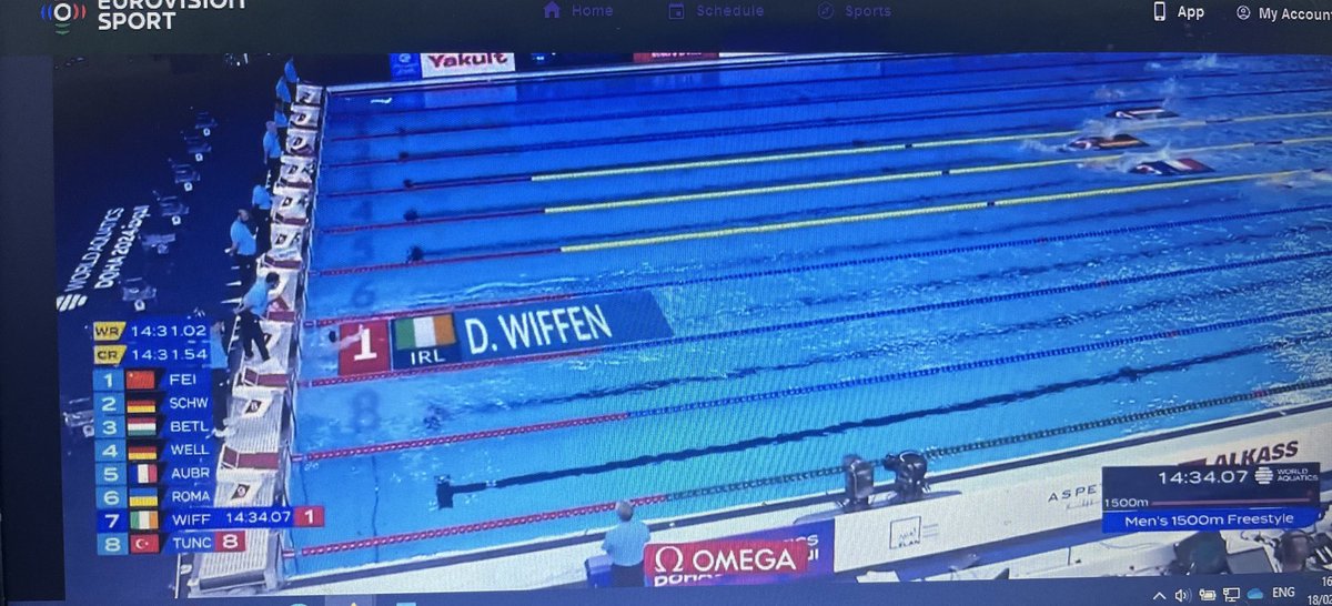 ianoriordan's tweet photo. That’s a winning distance..
Gold medal number 2 for Daniel Wiffen https://t.co/CqzO2NDMpv