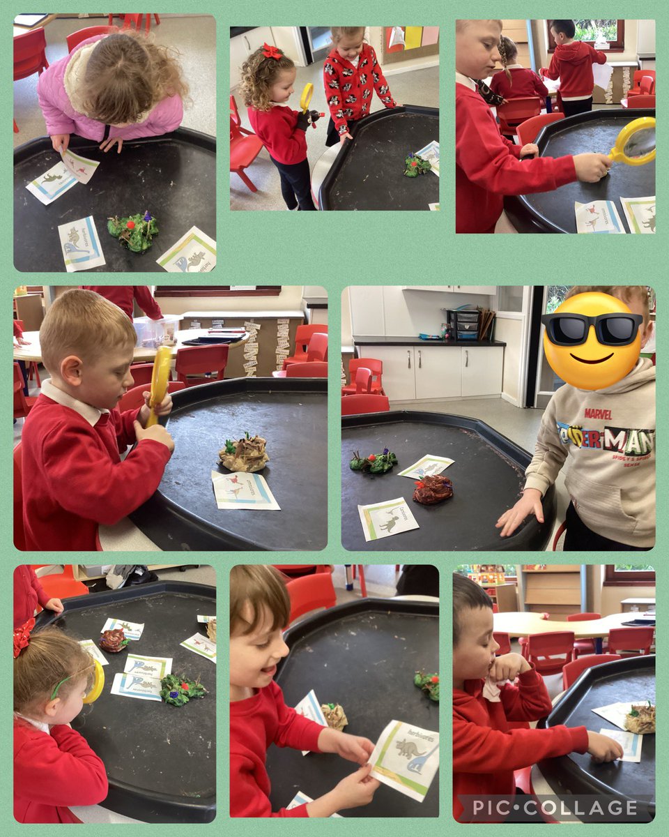 All the talk of dinosaurs (and their poop) inspired an investigation into what different dinosaurs ate (not just rockets and space cats). In Story Dough children made different types of poop before carrying out an investigation the next day. Which is the Carnivore poop?