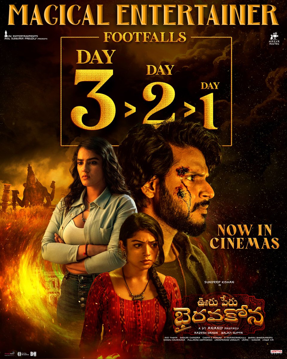 RajaCinemaskdp's tweet photo. #OoruPeruBhairavaKona Big Sunday. 2nd Show also House Full us. Excellent 3rd Day.  Almost 99% occupancy for us today. @RajaCinemaskdp
@sundeepkishan @Dir_Vi_Anand @AnilSunkara1 @rajeshdanda @SNarasimhaPras2 @VarshaBollamma @KavyaThapar @AKentsOfficial https://t.co/eXtFBtu86l