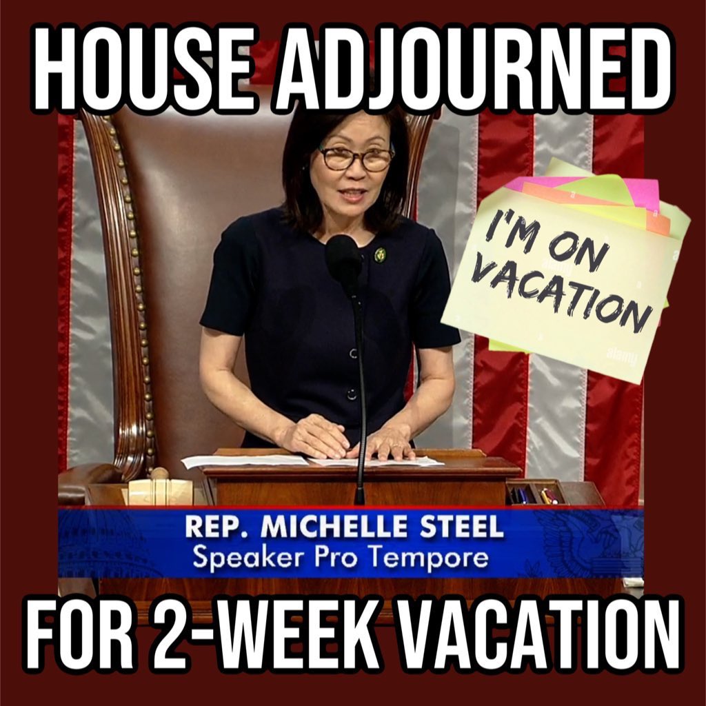 LarryTenney's tweet photo. @RepSteel Get back to work #DoNothingMichelle https://t.co/aXSH2balfW