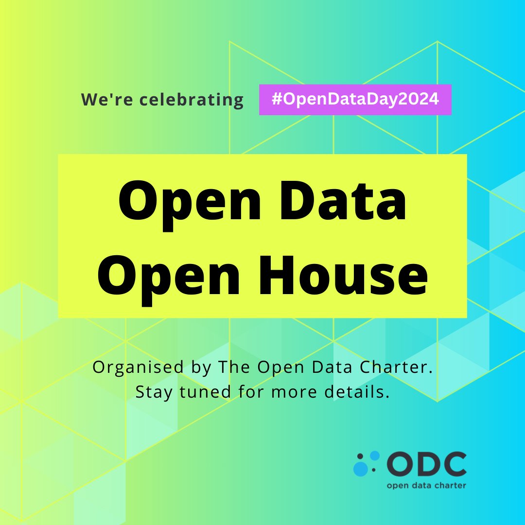 📢We’re thrilled to be organising our second Open Data Open House where we will join Open Knowledge Foundation and all event organisers for #OpenDataDay2024, to explore how open data plays a key role in advancing Sustainable Development Goals.
