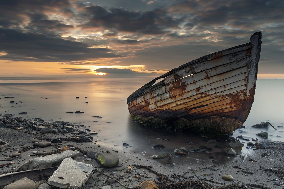 Timeless beauty in the weathered hull of an old boat. ⚓ #VintageCharm