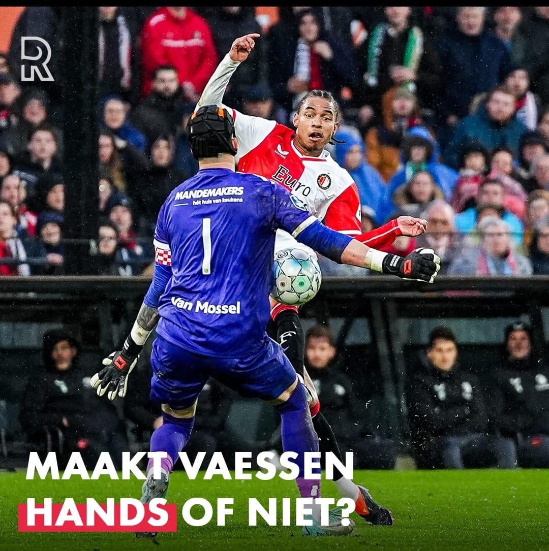 Lekker <a href="/knvb/">KNVB</a>! De VAR gaat 5 minuten kijken naar een vermeende overtreding of niet maar bekijkt niet de handsbal! O nee de moet handsbal! #schandalig #feyrkc