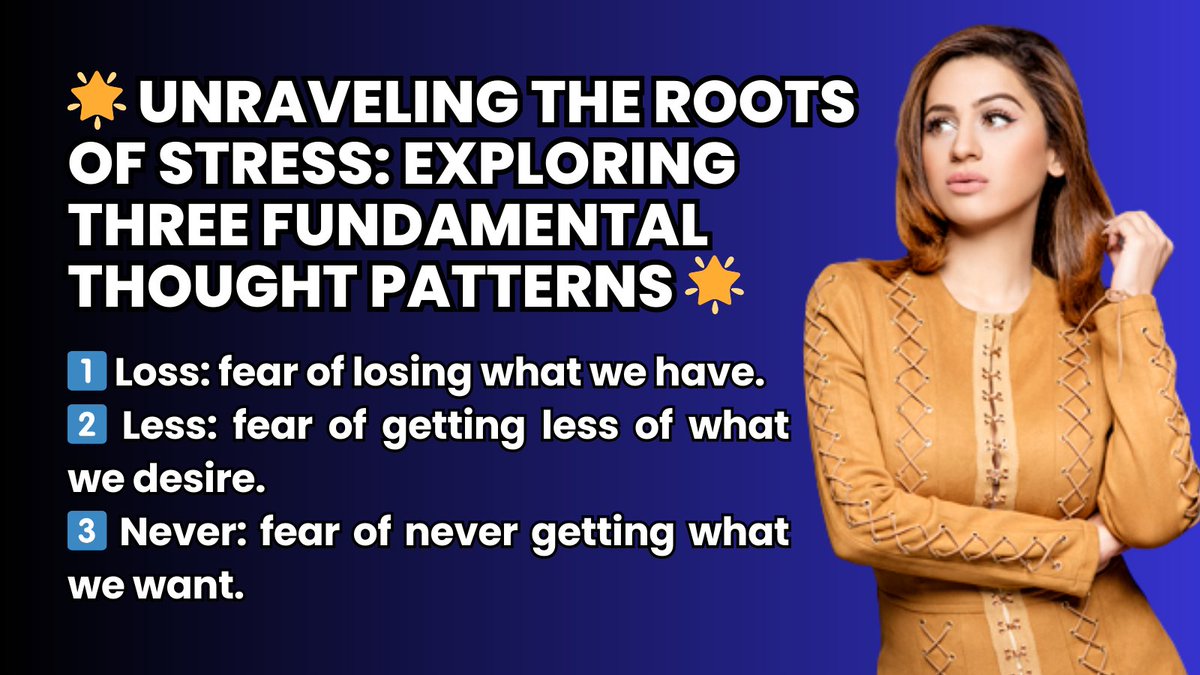 Understanding stress: it often stems from 3 thought patterns—fear of loss, receiving less, or never attaining our desires. But here's the key: all suffering comes from focusing on ourselves. The antidote? Love. 💖 #StressAwareness #SelfCare #Kenisha