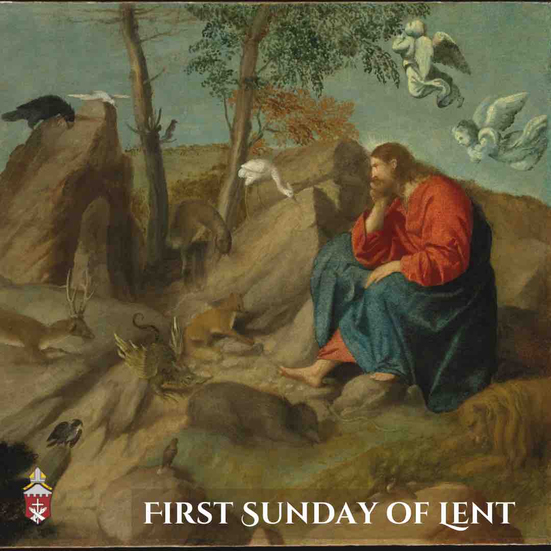 “The Spirit drove Jesus out into the desert, and He remained in the desert for forty days, tempted by Satan. He was among wild beasts, and the angels ministered to Him.” (Mk 1 12-15) 

#SundayGospel