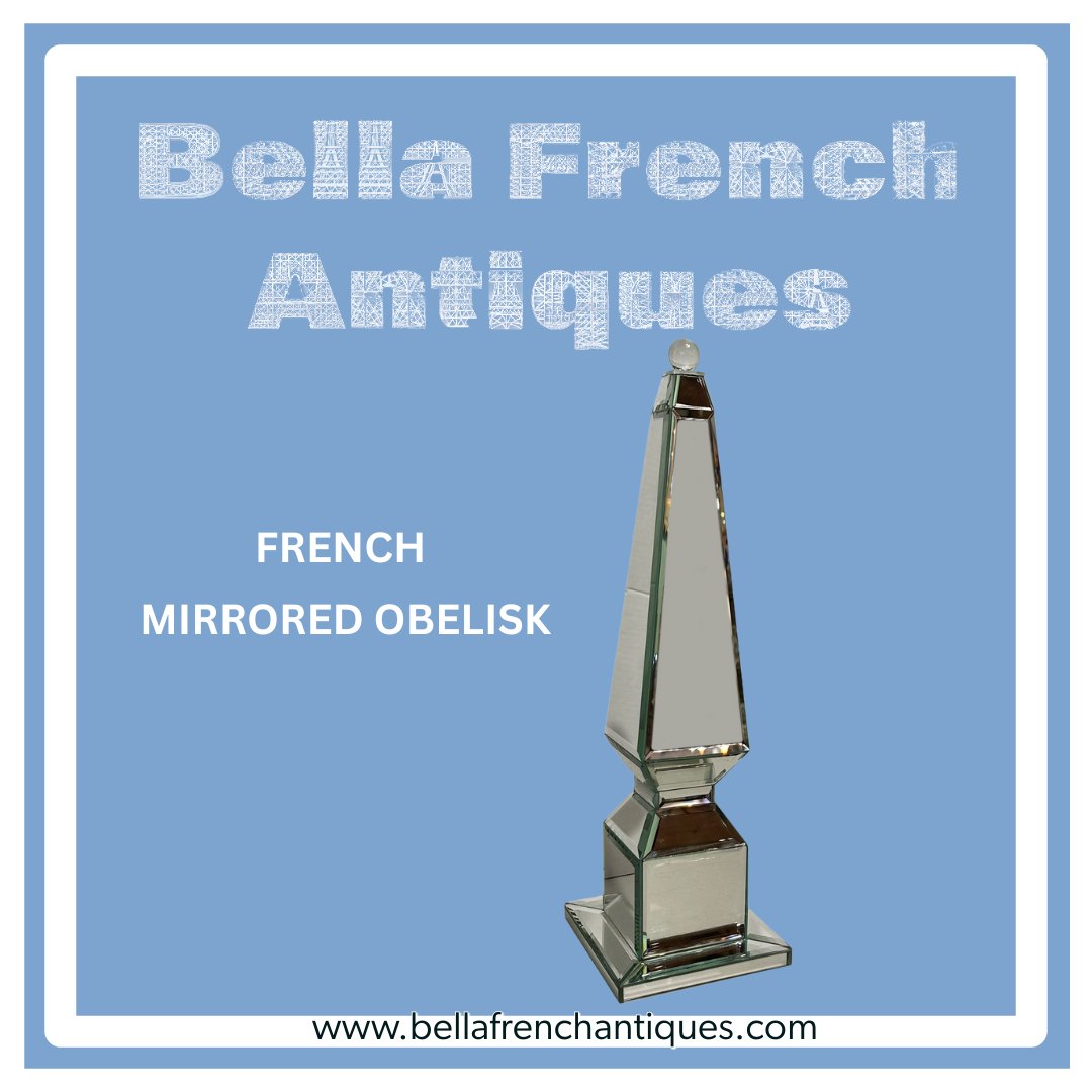 French Mirrored Obelisk

l8r.it/kurz

#bellafrenchantiques #eychedmirroredobelisk vintageobelisk #obelisk #mirroredobelisk #etchedobelisk #antiquestore #dallasantiques #homedecor #shopdallas #dallasluxury #chairish #palmbeachstyle #maximalistdecor #maximalistinteriors