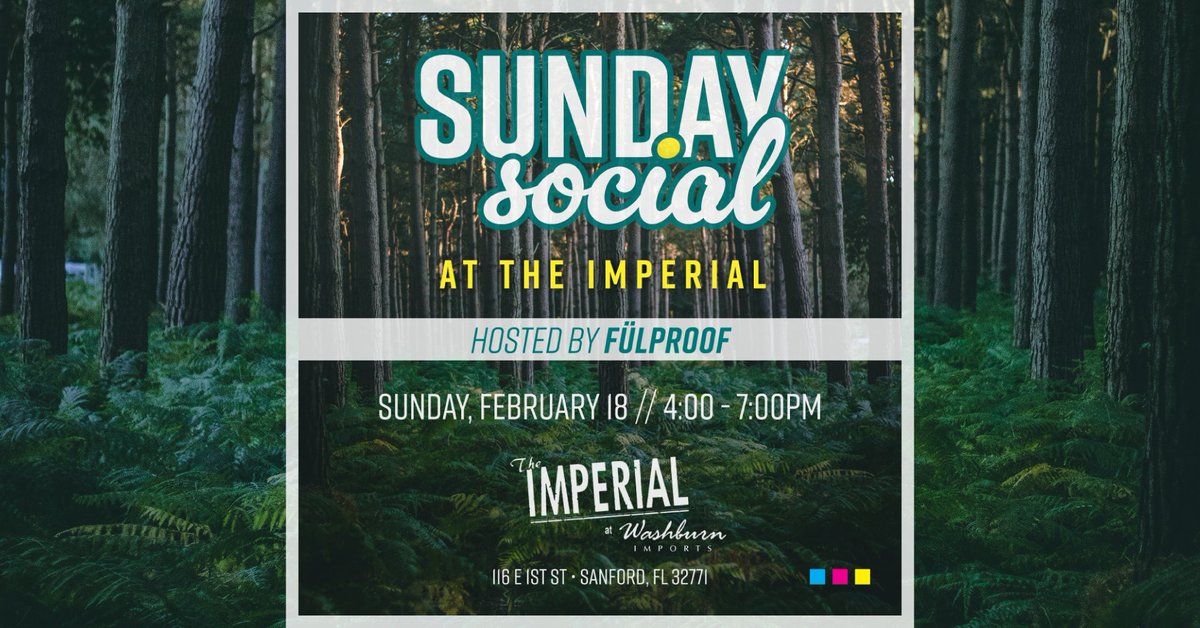 Sunday Social at The Imperial-Sanford is today's move to enjoy chill vibes, great music, and tasty hand-made cocktails &amp; craft beers. The Imperial opens at 2pm, so come hang out and have some fun! #fulproofmusic #theimperial #sanfordfl #housemusic #djset

linktr.ee/fulproofmusic