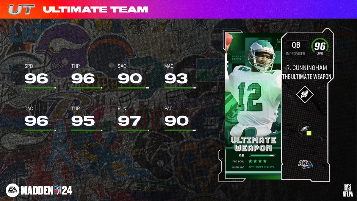 EASPORTS_MUT's tweet photo. ‣ Gale Sayers
⬨ 𝐀𝐊𝐀 𝐓𝐇𝐄 𝐊𝐀𝐍𝐒𝐀𝐒 𝐂𝐎𝐌𝐄𝐓

‣ Randall Cunningham
⬨ 𝐀𝐊𝐀 𝐓𝐇𝐄 𝐔𝐋𝐓𝐈𝐌𝐀𝐓𝐄 𝐖𝐄𝐀𝐏𝐎𝐍

‣ Ed Jones
⬨ 𝐀𝐊𝐀 𝐓𝐎𝐎 𝐓𝐀𝐋𝐋 𝐉𝐎𝐍𝐄𝐒

Dropping tomorrow #Madden24 https://t.co/IERDbU9rrq