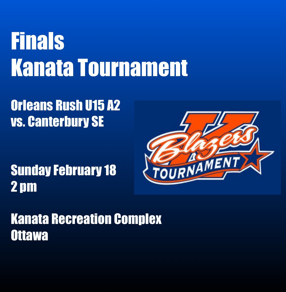 EastendStorm's tweet photo. Our U15A2 team is heading to the finals. Let’s go Rush! 🥳 https://t.co/2F7anEUN2R