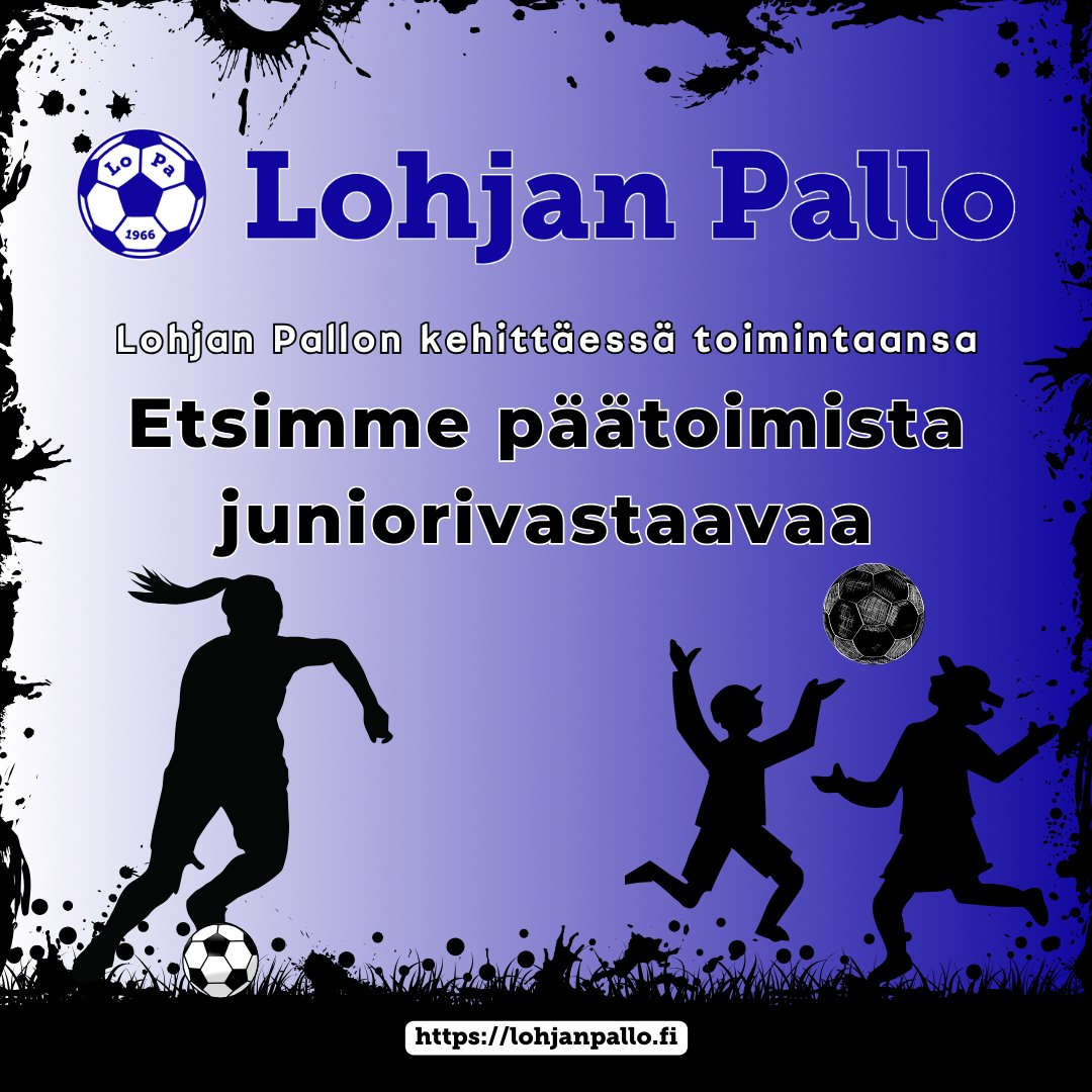 Viimeinen viikko hakuaikaa jäljellä!

Tule meille Lohjan Palloon juniorivastaavaksi!  

Lue lisää: lohjanpallo.fi/tyopaikkailmoi…