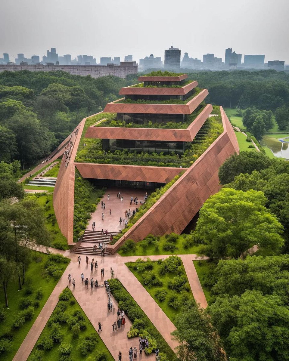 parametricarch's tweet image. "Terracotta Terraces" concept study by Eddy Tavio to design an ancient Chinese landscape art inspired contemporary sustainable campus.