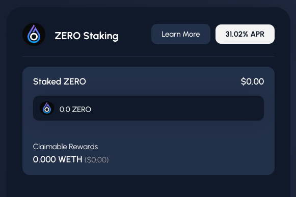 TomZeroLiquid's tweet photo. If the price of $ZERO falls, staking APR rises as rewards are paid in $ETH

Can the price fall further? who knows, but will people fade juicy(er) ETH rewards? https://t.co/BM2tlYSo9a