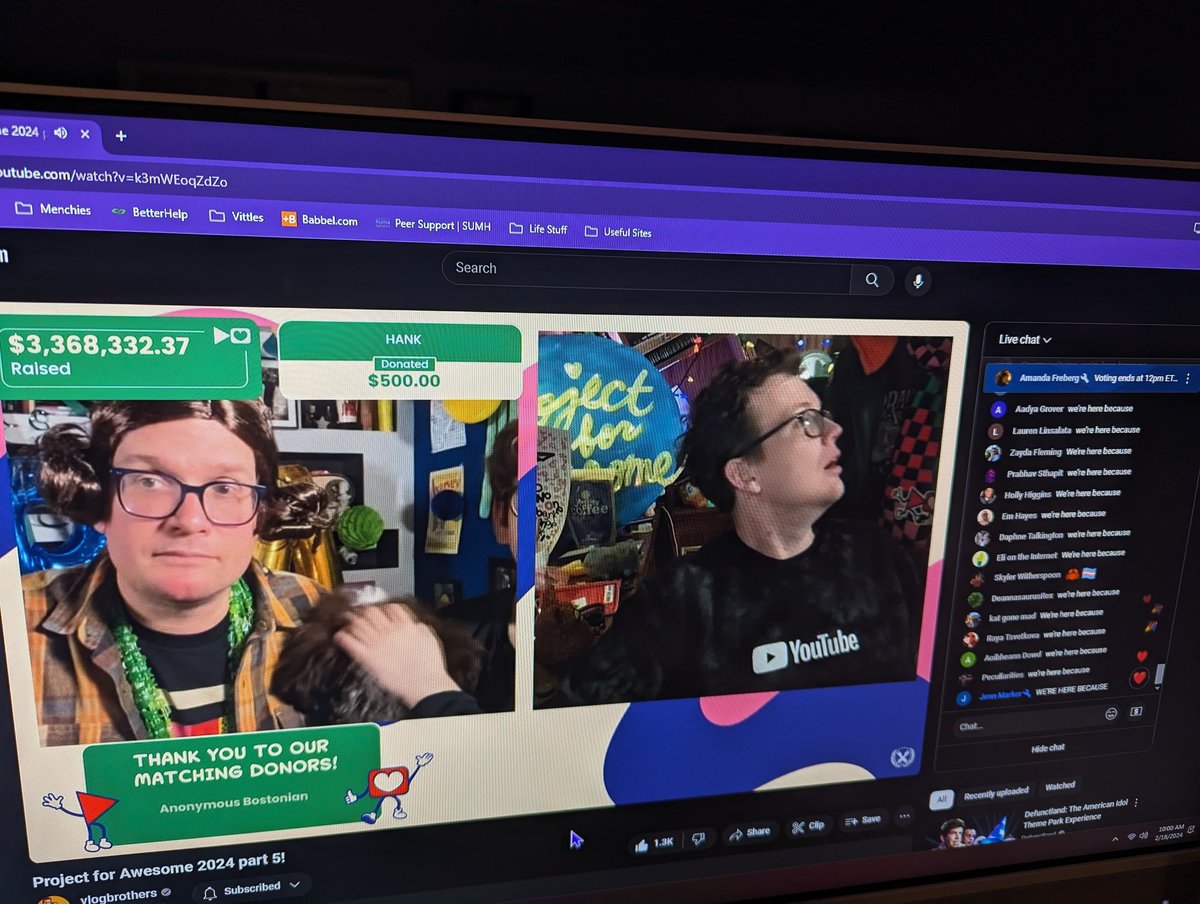 camaro_mama's tweet image. Happy #P4A, y&apos;all. It was so amazing again this year 🥰 Can&apos;t wait to see all the memes and art to come!
#p4a2024 #ProjectForAwesome #DecreaseWorldSuck #Nerdfighteria #Nerdfighters 
 #Jarrod is the true mascot