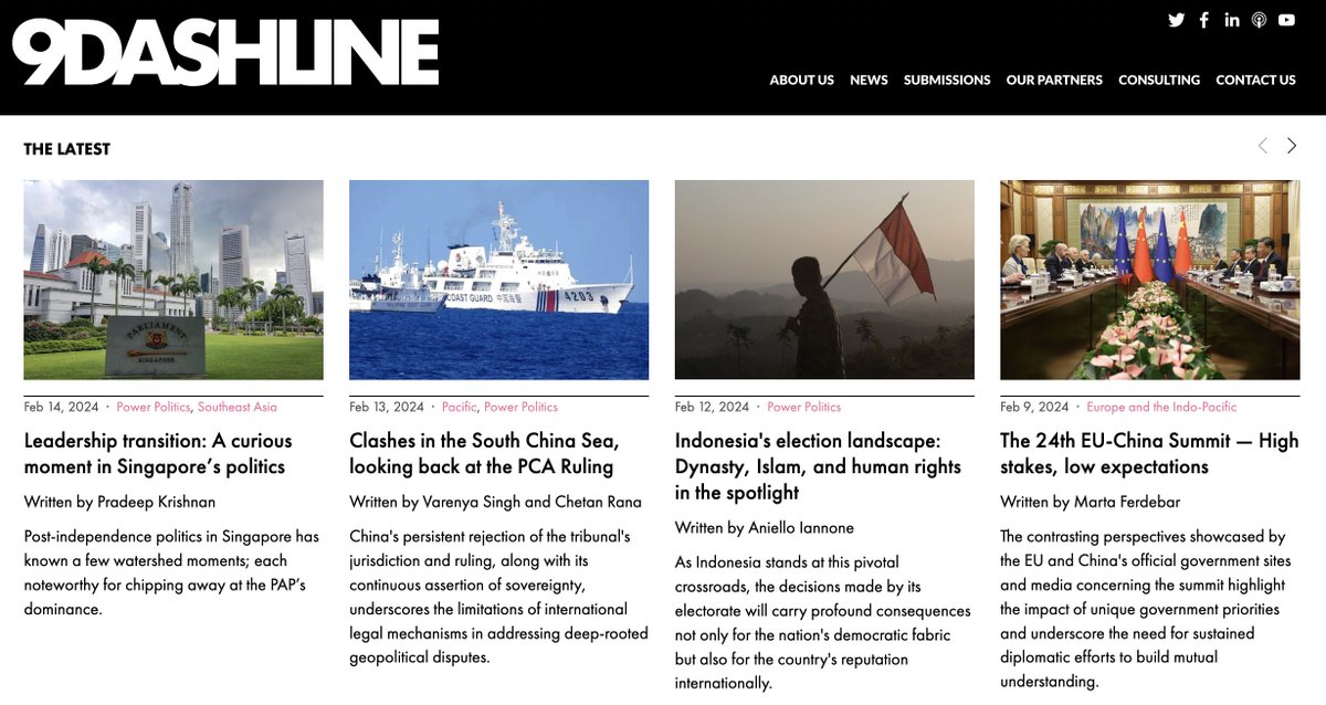 Each week, @9DASHLINE brings our readers expert commentary about all things Indo-Pacific. ICYMI, here are some excellent articles we’ve published recently on issues ranging from elections in Pakistan & Indonesia, to the lack of leadership on climate change mitigation 🧵👇 (1/11)