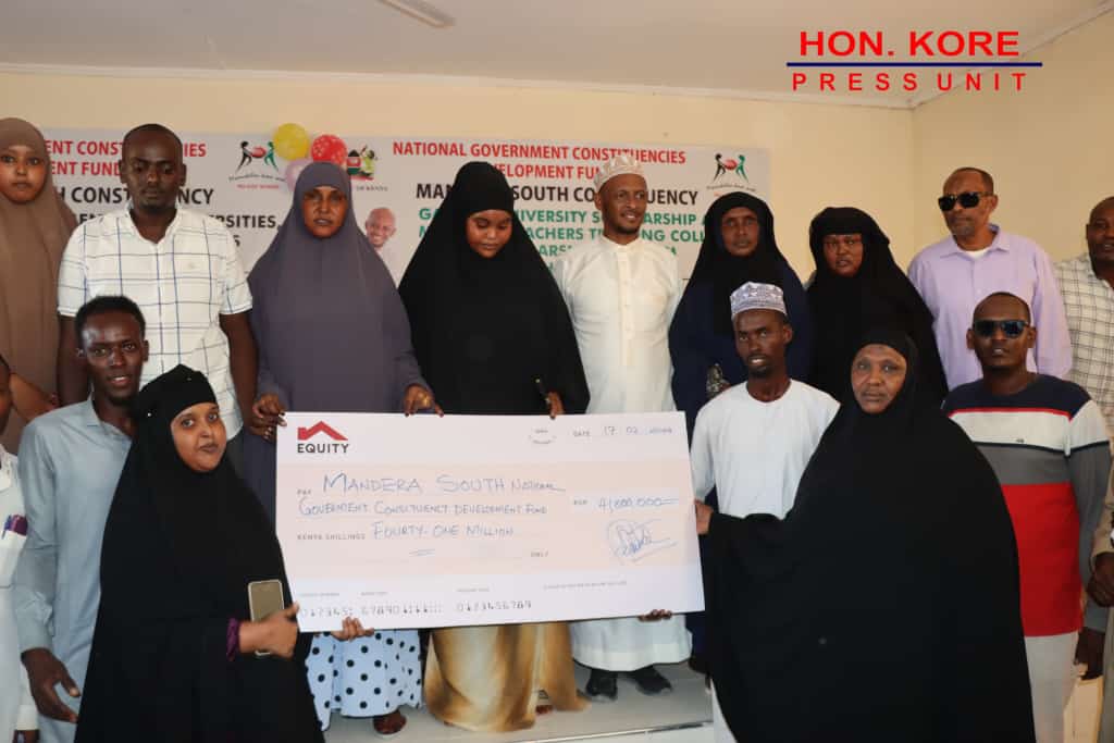 CdfmanderaSouth's tweet photo. We proudly launched 41 million Bursary for the financial year 2023/2024. A massive shoutout to our dedicated patron, Hon @abduhar, for leading the charge in empowering our students &amp; prioritizing education. Here at NG-CDF Mandera South, we are shaping a brighter future https://t.co/OY8m3Gflsa