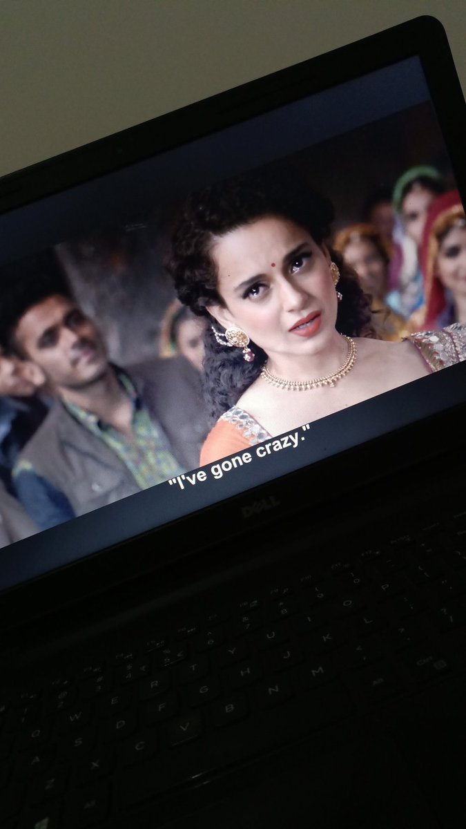 This movie never gets old. I'm in love with her character #Tanu 

#KanganaRanaut #TanuWedsManuReturns