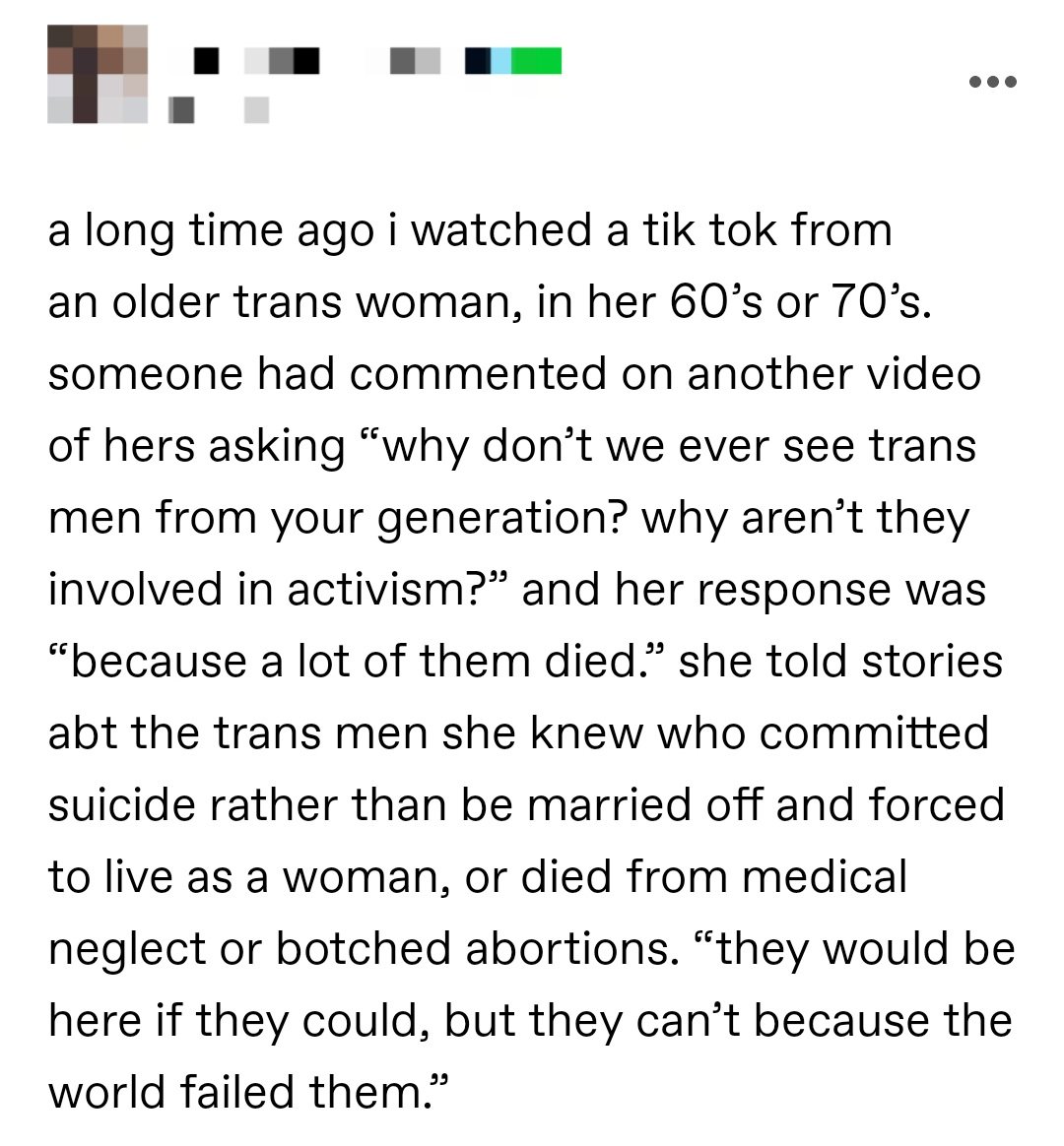 therapatical's tweet image. this post hits me in a place that I didn't even know I had. we have lost so much