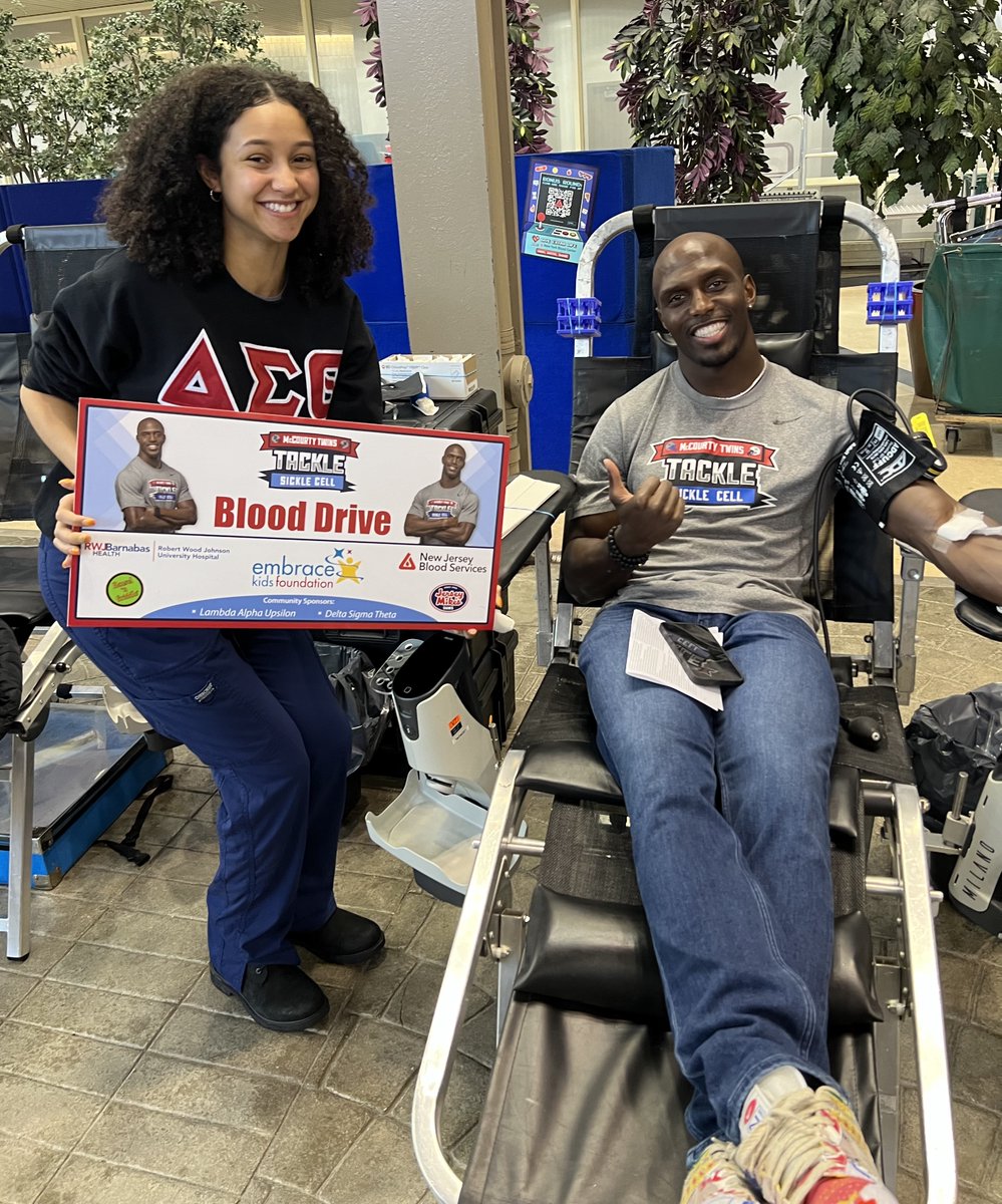 EmbraceKids (@embracekids) on Twitter photo Proud of our community for rallying to support the <a href="/TackleSC/">TackleSickleCell</a> <a href="/McCourtyTwins/">Devin&Jason McCourty</a> Blood Drive with <a href="/RWJUH/">Robert Wood Johnson University Hospital</a> and <a href="/NYBloodCenter/">NY Blood Center</a>! We all rallied and nearly 150 donors presented and 120 units of life saving blood was collected... Blood donations are critical for our patients Proud of our community for rallying to support the <a href="/TackleSC/">TackleSickleCell</a> <a href="/McCourtyTwins/">Devin&Jason McCourty</a> Blood Drive with <a href="/RWJUH/">Robert Wood Johnson University Hospital</a> and <a href="/NYBloodCenter/">NY Blood Center</a>! We all rallied and nearly 150 donors presented and 120 units of life saving blood was collected... Blood donations are critical for our patients