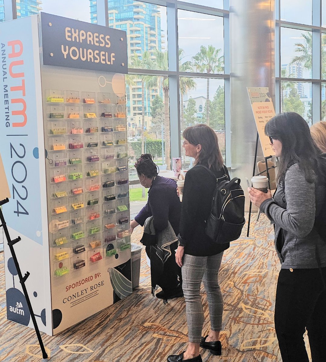 What is the hottest place to drop by at #AUTM24? The ribbon shelves - I miss the TROUBLE MAKER one. Can we get that?